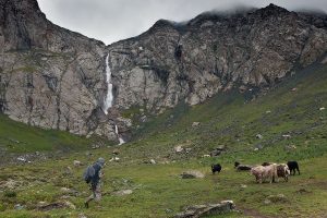 Shaar Waterfall in Bash-Kaindy Gorge