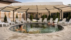 Outdoor thermal pool at AK BERMET