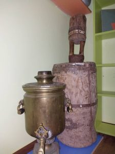 Exhibits in the Ybrai Sooronbaev school museum