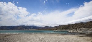 Not Kochkor village: panoramic view from Orto-Tokoy Reservoir, camera42.3164,75.893. Suitable only for the reservoir/regional context.