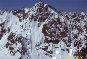 Ak-Too Peak. Original guide annotations retained.