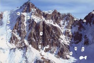 Semenov Tian-Shansky Peak. Original guide annotations retained.