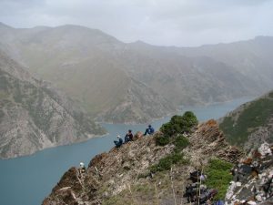 Kulun Lake from the traversing footpath, 2008 expedition