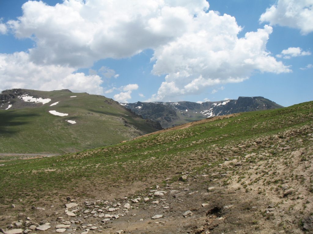 Alpine landscape at the summit of Otmok Pass, 20 July 2018