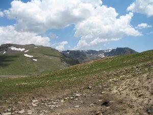Alpine landscape at the summit of Otmok Pass, 20 July 2018