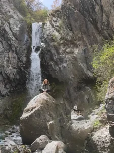 Teketor Waterfall in Alamedin Gorge